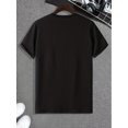 thumbnail image 2 of 1pc Men'S Casual Crew Neck T-Shirt with "Proud Poppa" Print, Polyester Knit Fabric, Slight Stretch, Short Sleeve, Regular Length, Patterned Alphabet Design for Daily & Weekend Wear - Summer Collectio, 2 of 5