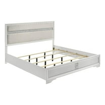 Miranda 54-inch Upholstered Eastern King Panel Bed White