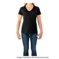 thumbnail image 3 of Playera Fruit Of The Loom para Mujer, Manga Corta Cuello V Negro Talla 2EG, 3 of 4