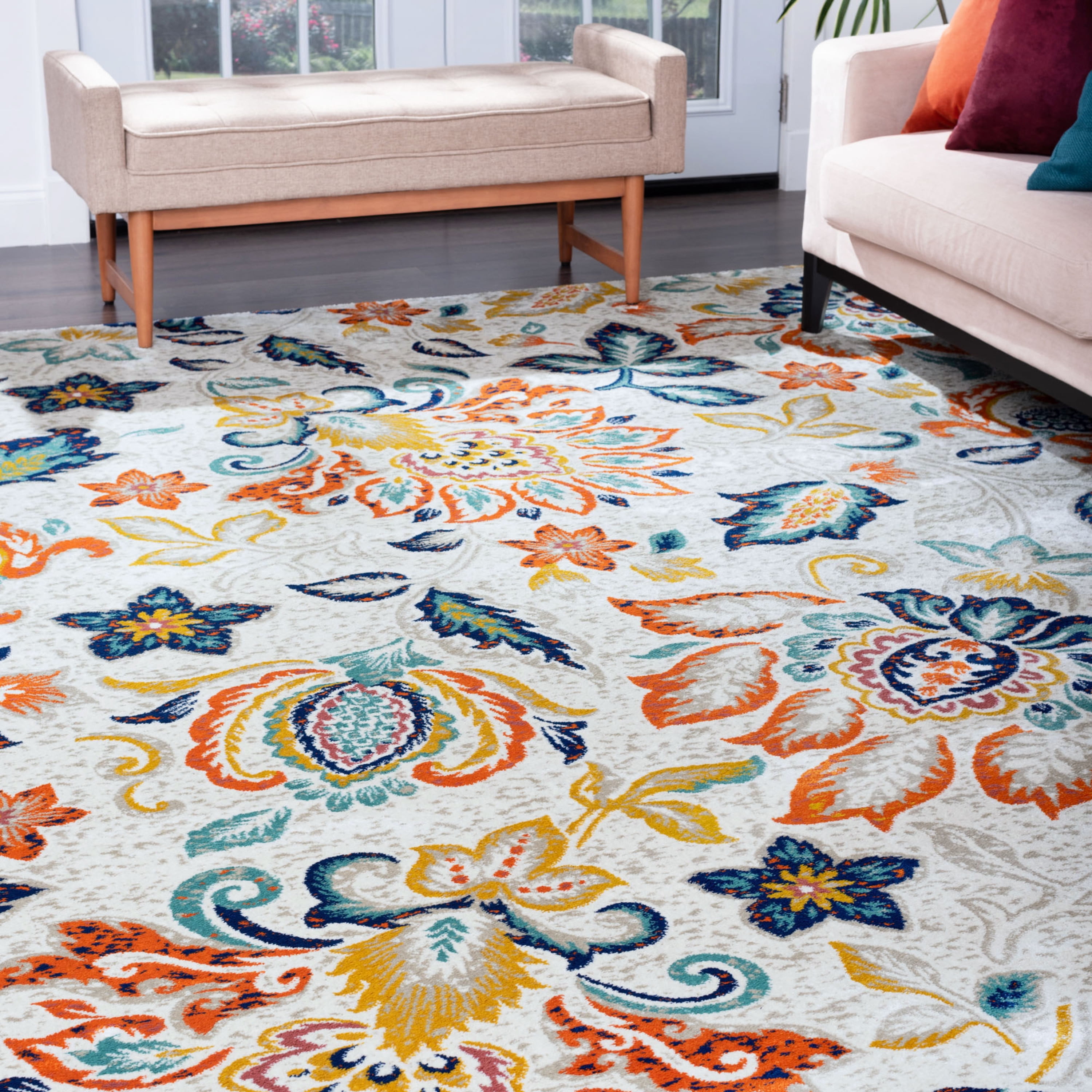New Appealing 3D Rainbow Rotated Pattern Area Rug Abstract Floor Door Mat Carpet 