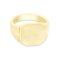 thumbnail image 2 of AFFY Octagon Cut Engravable Men's Signet Ring In 14K Yellow Gold Plated Sterling Silver, Ring Size 9, 2 of 3