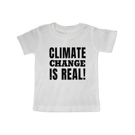 

Inktastic Climate Change is Real in Black Distressed Text Gift Baby Boy or Baby Girl T-Shirt