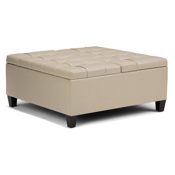 Simpli Home Harrison Coffee Table Storage Ottoman Walmart Com Walmart Com