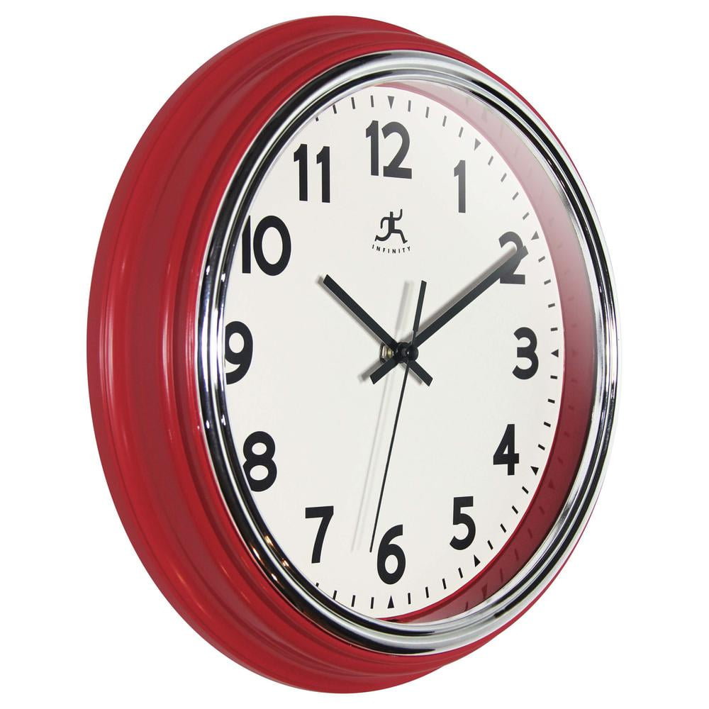 Infinity Instruments Gas Station Classic 12" Wall Clock - Red
