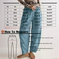 thumbnail image 3 of Womens Stretch Pants With Pockets Dressy Pants Black Trousers for Women Thin Pants for Women Women Pants Summer Women's Wide Leg Sweatpants, 3 of 6