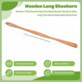 thumbnail image 4 of Long Shoehorn That Does Not Bend the Waist Wooden Shoehorn Bella Long 75cm Wood Fashionable Wood Gra, 4 of 5