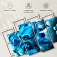 thumbnail image 6 of Elephant Stock Blue Bubbles Wall Art - Horizontal Multi Panel Canvas - Living Room Wall Decor - Abstract Multi Panel - Teal And Blue Decor - 43" x 27", 6 of 8