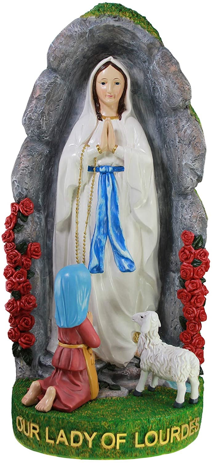Our Lady of Lourdes Blessed Virgin Mother Mary 36 Inch Large Outdoor ...