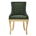 thumbnail image 6 of Tcbosik 2 Pack Upholstered Dining Chairs, Modern Chenille Fabric Side Chair with Metal Legs, Armless Chair for Living Room, Kitchen, Olive Green+Gold, 6 of 11