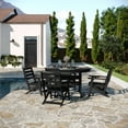 thumbnail image 3 of Flash Furniture 48" Polyethylene Easy Assembly Outdoor Dining Table, Black, 3 of 9