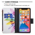 thumbnail image 2 of Dteck Case for Apple iPhone 13 Pro Max 6.7-inch,Magnetic Patterned Leather Zipper Card Holder Wallet Flip Phone Case Kickstand Shockproof with Hand Strap Cover,Half Flower, 2 of 6