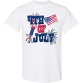 thumbnail image 3 of Inktastic 4th of July with Fireworks American Flag and Rocket T-Shirt, 3 of 5