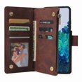 thumbnail image 6 of Galaxy S21 Ultra Wallet Case, Dteck Soft Leather Zipper Wallet Case Magnetic Buckle Horizontal Flip Cover with 5 Card Slots/Photo Pocks for Samsung Galaxy S21 Ultra, Coffee, 6 of 6