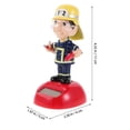 thumbnail image 3 of Firefighter Solar Figure: Solar powered dancing firefighter figure car dashboard decorations compatible with office desktop home car decoration, 3 of 3