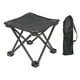 thumbnail image 4 of Taburete de campamento Taburete plegable portátil Silla pequeña Reposapiés Asiento Taburete plegable para acampar Taburete plegable para exterior Play Negro con bolso, 4 of 8