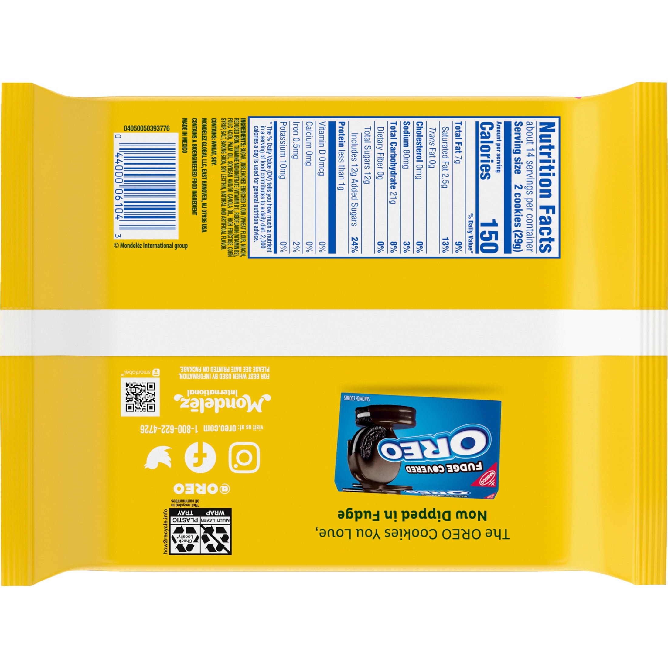 OREO Double Stuf Golden Sandwich Cookies, 14.03 oz (Pack of 4)