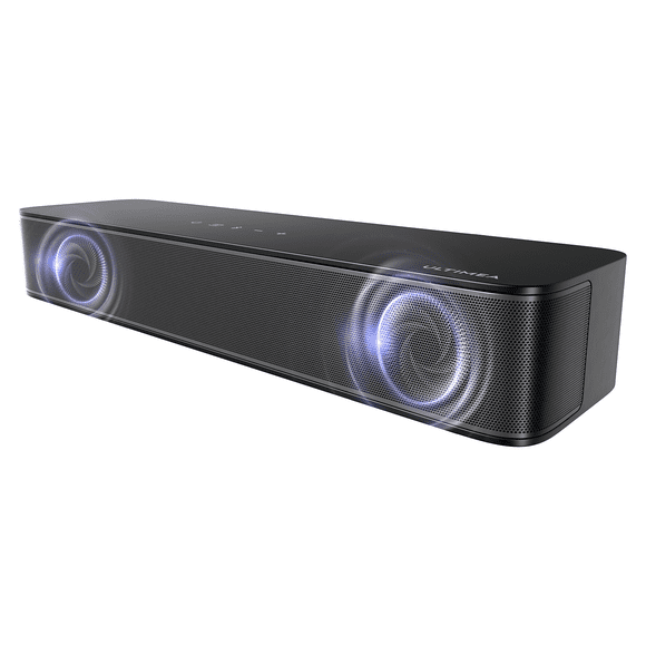ULTIMEA Barra de Sonido Compacta 2.1ch para TV, Subwoofer Integrado de 3 Pulgadas, Control por Aplicación, Potencia Máxima de 120W, Barra de Sonido Todo en uno para Juegos, Bluetooth 5.4 para TV, Opc