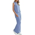 thumbnail image 5 of PRETTYGARDEN Women's Summer 2 Piece Set Loose Tank Top Wide Leg Pants Casual Matching Lounge Travel Outfits Tracksuit, 5 of 8