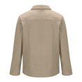 thumbnail image 6 of WREESH Fashion Winter Jacket Men'S Casual Trend Woolen-Breasted Solid Color Long-Sleeved Hoodless Casual Coat/Jacket Khaki, 6 of 6