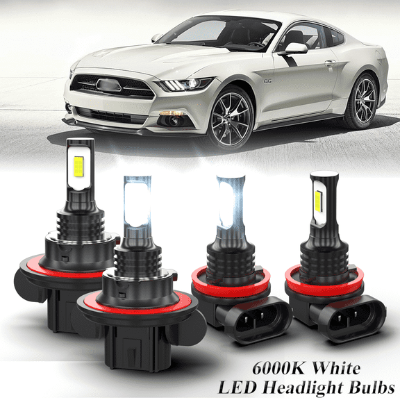 For Ford Mustang 2008 2009 2010 2011 2012 Combo LED Headlight High Low Beam Fog Light Bulbs