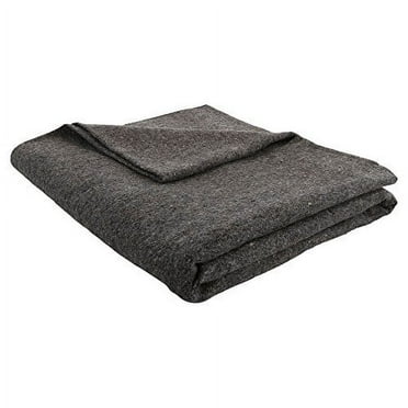 TAKTICK Grey 62x80 Military Wool Blanket for Emergency,Camping & Everyday Use (Grey)