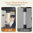 thumbnail image 6 of PAWZ Road 77" Cat Tree Multilevel Play Tower Enlarged Condo Hammock Sisal Scratching Posts Pads, Dark Gray, 6 of 16