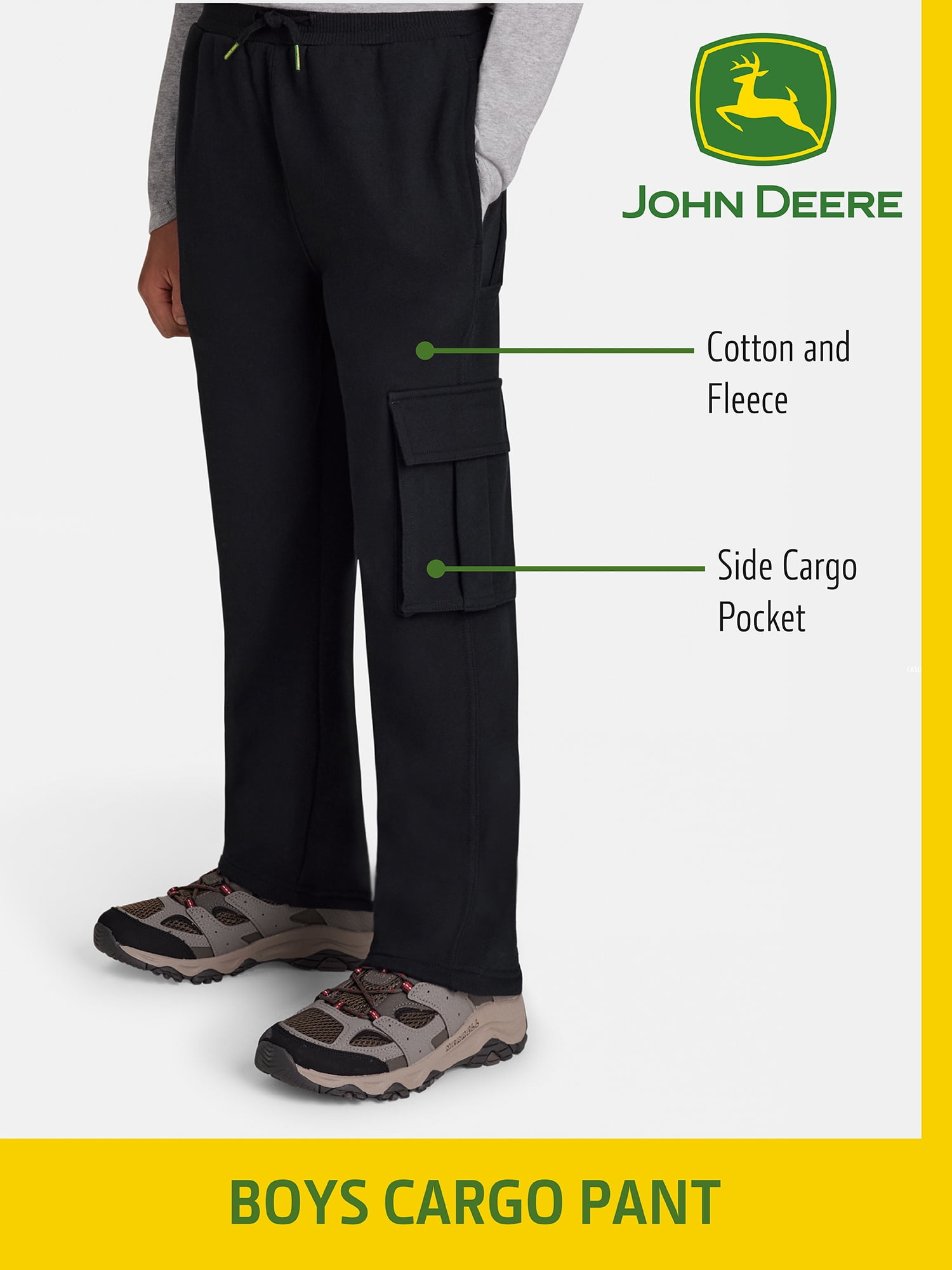 John Deere Boy's Fleece Cargo Pant, Sizes 4 - 18