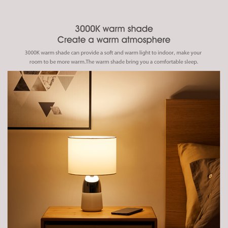 Youpin Oudengjiang N A Bedside Table Lamp Nordic Lampshade Touch Design Study Table Lamp Light Indoor 3000k Warm Shade For Living Room Family Bedroom Walmart Canada