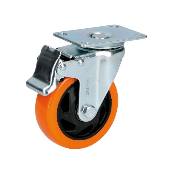 Surtek Rotary PVC Caster with Brake 3" , RV7B