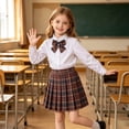 thumbnail image 2 of RTKFRFLM Girls Back to School Pleated Skirt Academy Style High Waisted Uniform Tennis Skater Short Skirt 3-8 Years, 2 of 4