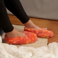 thumbnail image 3 of BambooMN Women's Super Fuzzy Soft Touch Slippers Non-Slip Lined Socks - Sunset Swirl - Large - 3 Pairs, 3 of 4