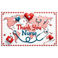 thumbnail image 2 of 3D Heart Design Thank You Nurse Appreciation Banner with Healthcare Theme for Medical Event Hospital Decor Professional Recognition, 2 of 8