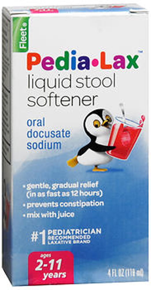 Fleet Pedia-Lax Liquid Stool Softener Fruit Punch Flavor 4 oz