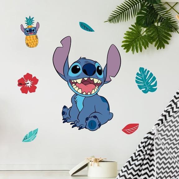 Disney Lilo and Stitch Wall Decals - 20" Stitch Wall Vinyl Stickers Bedroom Decorations - Peel and Stick Room Decor Official Licensed Disney Decor