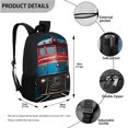thumbnail image 6 of Yuyamidu Retro Train School Backpack Set of 3 with Lunch Box Pencil Case Kids Backpack for Girls 8-10 with Compartments Suitable for Elementary Middle School High School, 6 of 7