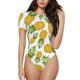 thumbnail image 1 of Balery Pineapple Body de cuello redondo de manga corta para mujer Tops de manga corta Tops básicos-Medium, 1 of 7
