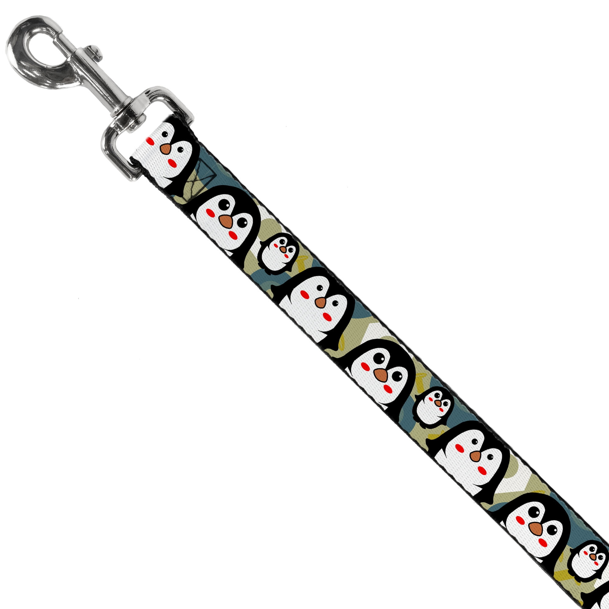 Buckle-Down Pet Leash, Dog Leash, Penguin Cartoon, 6 Feet Long 1.0 Inch Wide