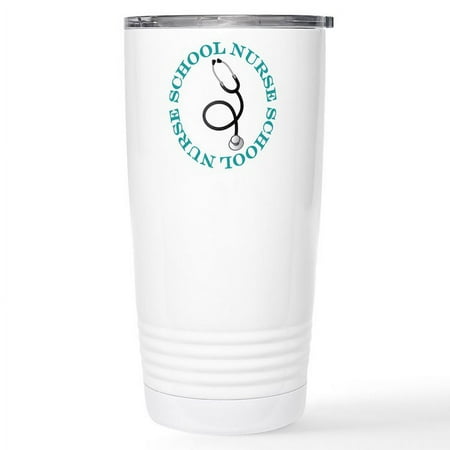 

CafePress - School Nurse Stethoscope Mugs - Insulated Stainless Steel Travel Tumbler 20 oz.