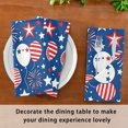 thumbnail image 3 of Iauyy Satin Napkins Set of 1- Patriotic Balloon Pattern DIY Printing Decoration Cloth Napkin- Easy Care for Home/Party, 3 of 8