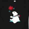 thumbnail image 4 of Inktastic Polar Bear With A Scarf, White Bear, Snowflakes Boys or Girls Baby T-Shirt, 4 of 5