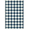 thumbnail image 2 of Aspen Brands RUG6T46 4 x 6 ft. Diamond European Design Rug - Teal & White, 2 of 2