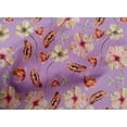 thumbnail image 4 of oneOone Cotton Poplin Pastel Purple Fabric Flower Watercolor Dress Material Fabric Print Fabric By The Yard 56 Inch Wide, 4 of 4