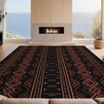 thumbnail image 2 of Design&I 2'x3' Washable Accent Rug Boho Aztec Stripe Century Long Skid Bathroom Maroon Geometric Mid Playful for Kitchen, Pet Station, Friendly & Non-Slip Built-In Grip, 2 of 7