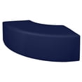 thumbnail image 4 of Regency Upholstered Soft Aurora Curved Plush Semi-Circle Ottoman - Naval Blue, 4 of 4