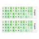 thumbnail image 1 of Etiquetas de teclado en inglés universal, etiquetas de reemplazo para teclado con fondo verde y letras negras, 2 piezas, 1 of 3