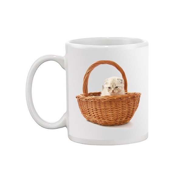 Kitten In A Basket. Mug -Image by Shutterstock,