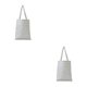 thumbnail image 2 of Jumpingount Bolso de hombro de lona, ​​bolso de mano estampado, cuaderno para estudiantes, bolso cuadrado, viaje, vacaciones, escuela, paquete Cuadros grises 2piezas, 2 of 6