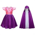 thumbnail image 1 of HAWEE Robe Sanderson Sisters Hocus Pocus pour Filles Halloween Cosplay Sarah Mary Costume de Fête, avec Sac, 1 of 7