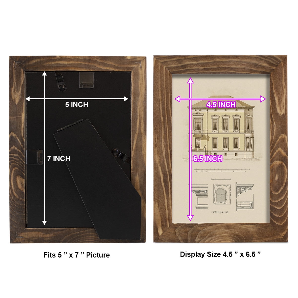 Estate and Plan VI -Framed Print w/glass-Walnut