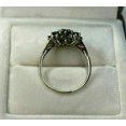 thumbnail image 5 of Hitanshu Jewels Round Cut Green Cubic Zirconia Wedding Band Ring for Her 14K White Gold Finish, 5 of 5